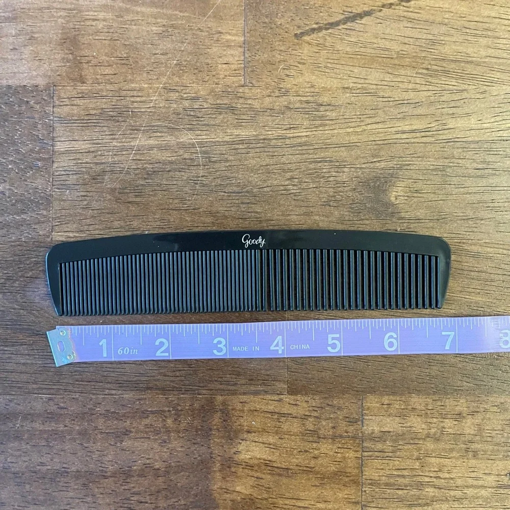 Vintage black goody Plastic Hair‎ Comb USA Wide Purse Pocket Unbreakable NEW